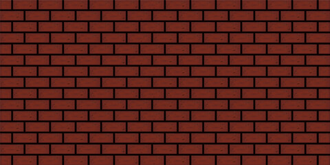 Brick pattern. Seamless vector red brick wall background. Red brick wall wallpaper texture.

