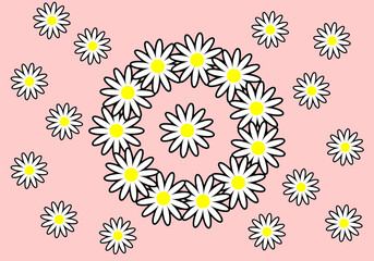 An abstract grunge background vector illustration with a starburst and dandelion flower pattern for a light texture wallpaper design