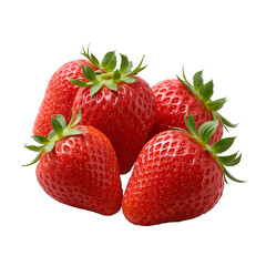 strawberries isolated on white background
