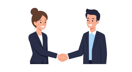 Business Partners Shaking Hands Agreement Cooperation.