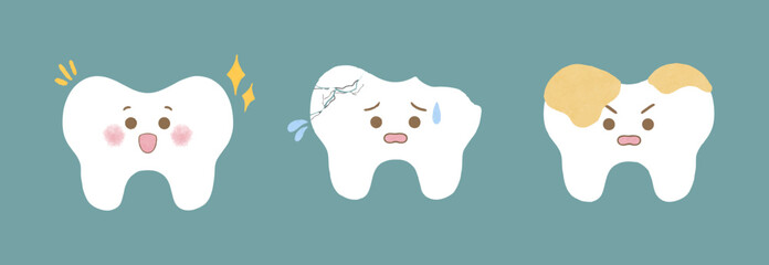 Kawaii Tooth Illustration Dental Health Illustration
