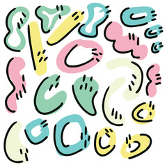 Playful Abstract Pastel Shapes