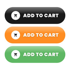 Dynamic Add to Cart Buttons for E-commerce Websites, Mobile Apps, and Online Stores in Black, Orange, and Green for Instant Purchase Action