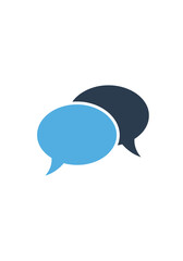Two Overlapping Speech Bubbles Icon