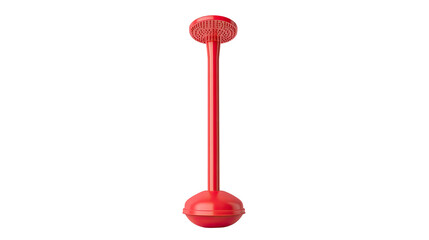 red 3d plunger on white background