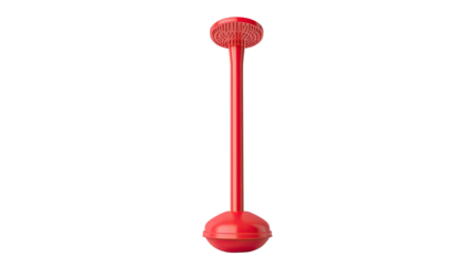 red 3d plunger on white background