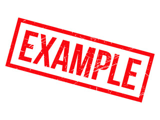 Bright red neon glowing stamp text example effect grunge textured frame isolated transparent background