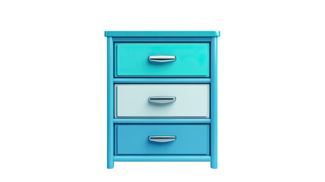 filling cabinet with drawers 3d rendering on white background