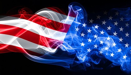 USA Flag Smoke Art.