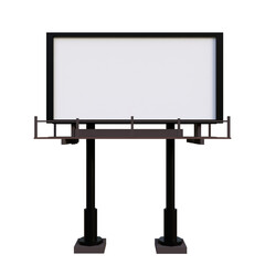 Fototapeta premium Large outdoor advertising billboard with a blank white space for custom message design