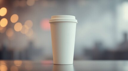 Blank takeaway coffee cup mockup
