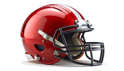 Fototapeta premium Red Football Helmet with Sport Gear.