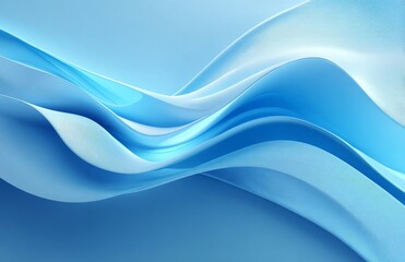 Obraz premium A visually appealing abstract background with blue waves showcasing smooth curves and a modern aesthetic.