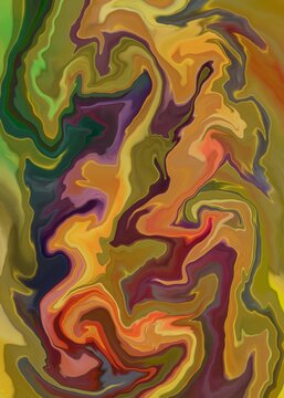An imaginative illustration featuring a colorful, abstract character.
