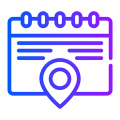 icon schedule with style gradient line