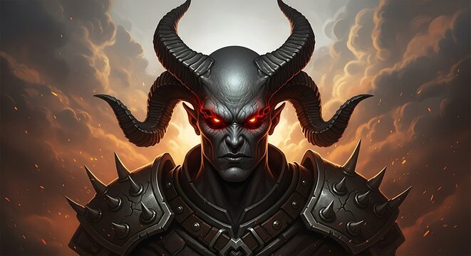 Dark Demonic Figure Portrait.