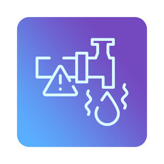Outline Flat  Water polution Sign Icon Symbol Gradient