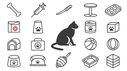 Fototapeta premium set of cleaning icons