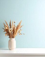 Dried flowers in a vase