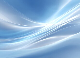 This image features abstract light blue waves with smooth flowing lines, creating a calm and elegant visual effect suitable for modern design.