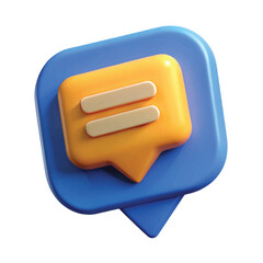 Minimalist composition of a smartphone with a single message icon.