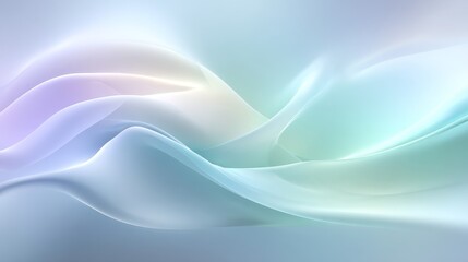 Fototapeta premium Abstract image featuring soft pastel colored fluid shapes with smooth curves creating a modern and elegant visual composition.