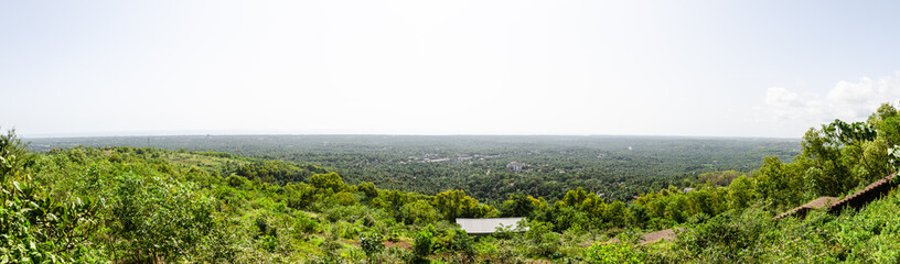 Pictureque view of the hills and valleys of Manjampothikunnu
in Kanhangad, Kerala state, India