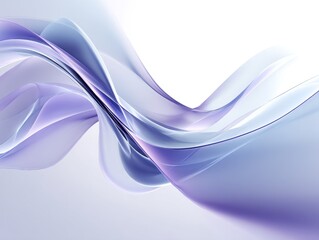 Fototapeta premium An abstract design featuring smooth purple and blue waves with flowing curves, creating a modern and artistic visual effect.