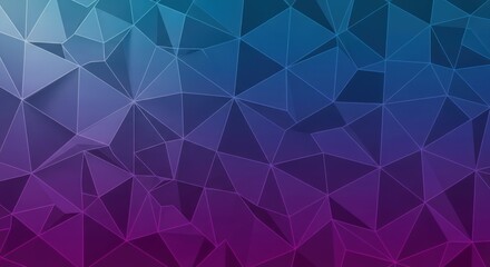Obraz premium Abstract Polygonal Background with Blue and Purple Gradient