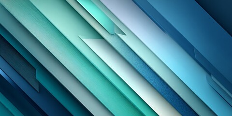 Obraz premium An abstract background featuring multiple blue and teal geometric shapes with smooth gradients and clean lines.