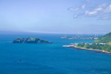 Fototapeta premium Chagwido and Wind Farm Coast
