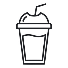 Beverage Cup Icon &ndash; Drink and Refreshment Illustration
