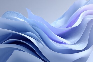 Obraz premium Abstract fluid shapes in soft blue and purple tones form a modern and elegant visual composition with smooth curves and harmonious colors.