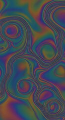Iridescent Surface Texture Mimicking Oil Slick with Swirling Patterns and Vivid Hues