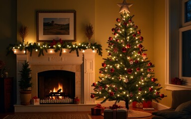 Christmas Tree with Decorations. High quality