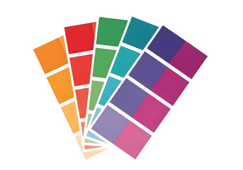 Vibrant color palette fan showcasing diverse hues for creative design inspiration
