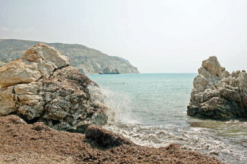 View of the beach in Paphos, Cyprus