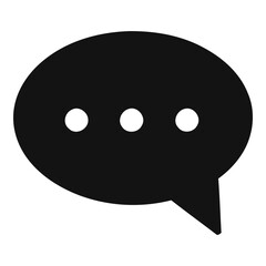 Fototapeta premium Oval Speech Bubble Icon – Talk and Communication Illustration