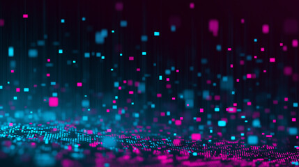 Glowing neon particles background