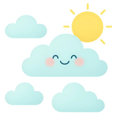 Blue sky with cute clouds