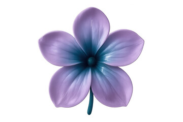 Obraz premium Purple and blue frangipani flower blooming on a transparent background, perfect for graphic design projects