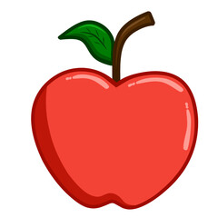 red apple isolated on white