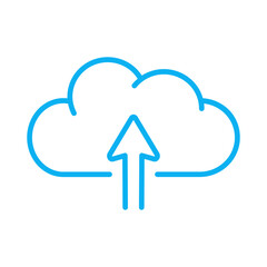 Cloud upload icon outlined icon vector collection.
