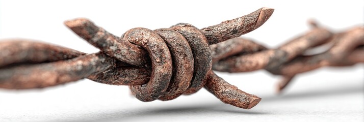 Close-up of rusty barbed wire (4)