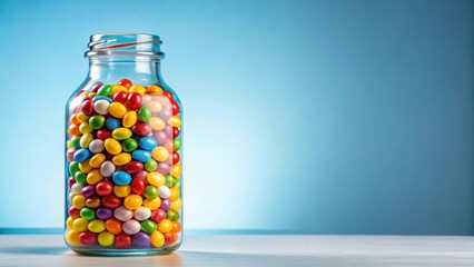 colorful candy bottle with assorted sweets