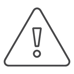Warning Attention Triangle Outline Icon Vector