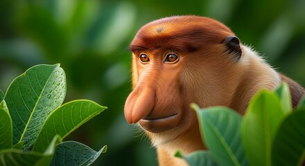 Fototapeta premium Proboscis Monkey Portrait