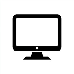computer monitor icon isolated on white background