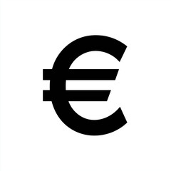 Obraz premium euro symbol isolated on white background