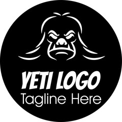 Sasquatch icon Yeti Icon. Sasquatch vector illustration, bigfoot silhouette vector illustration and Bigfoot logo design Yeti logo design